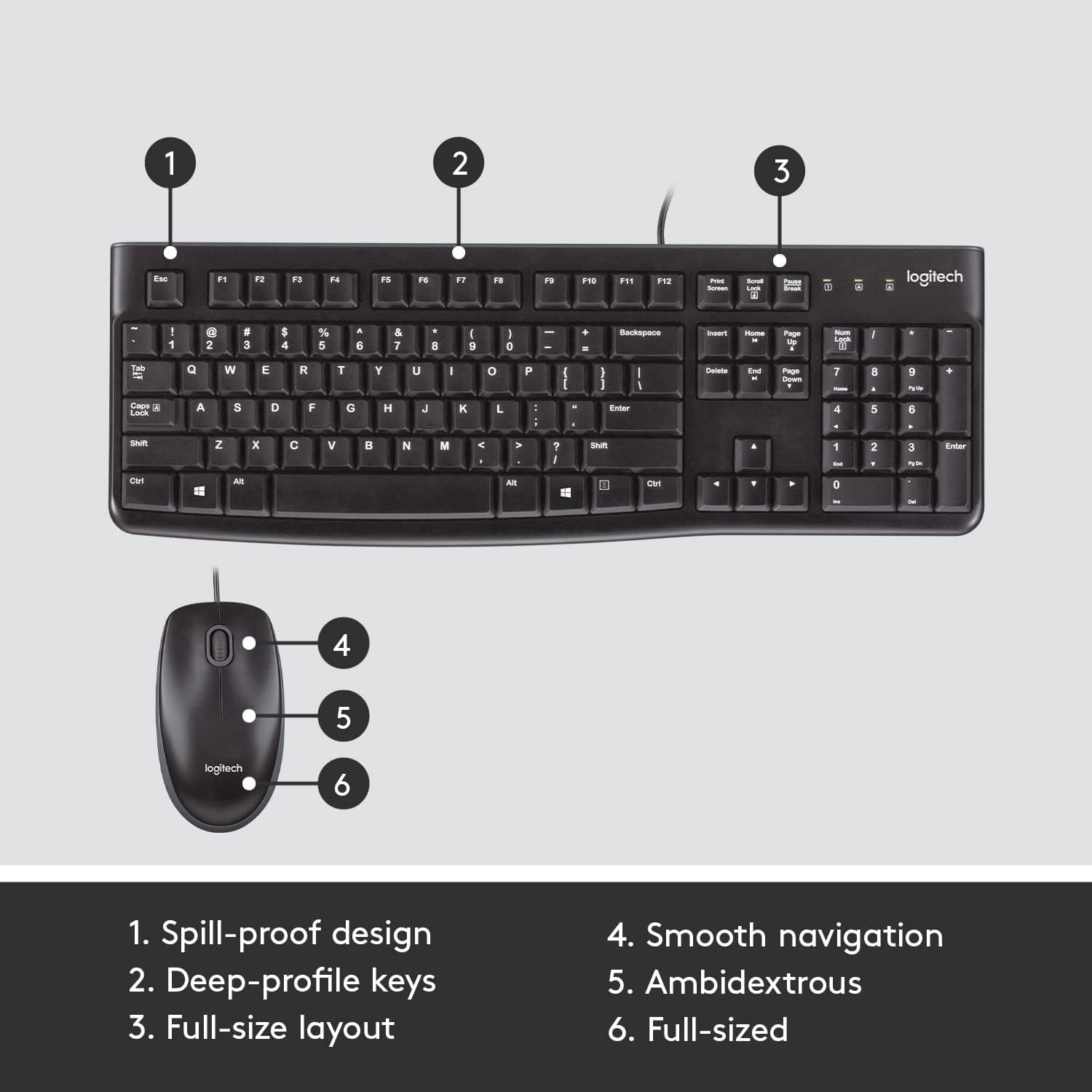Buy Logitech,Logitech MK120 Wired Keyboard and Mouse Combo for Windows - Gadcet UK | UK | London | Scotland | Wales| Ireland | Near Me | Cheap | Pay In 3 | Keyboard & Mouse